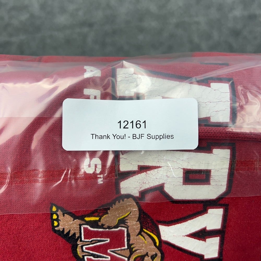 VTG Maryland Terrapins Hoodie Mens‎ XL Red Russell Athletic Hooded Sweatshirt - Picture 10 of 10